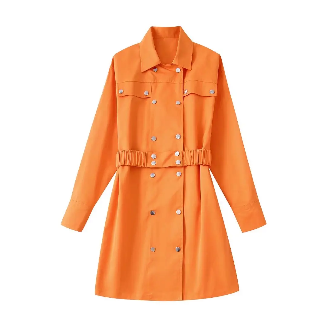 2022 Fashion New Double-Breasted Rivet Women Trench Coat Long Belted Slim Lady Duster Coat Cloak Female Outerwear Spring Autumn
2022 Fashion New Double-Breasted Rivet Women Trench Coat Long Belted Slim Lady Duster Coat Cloak Female Outerwear Spring Autumn