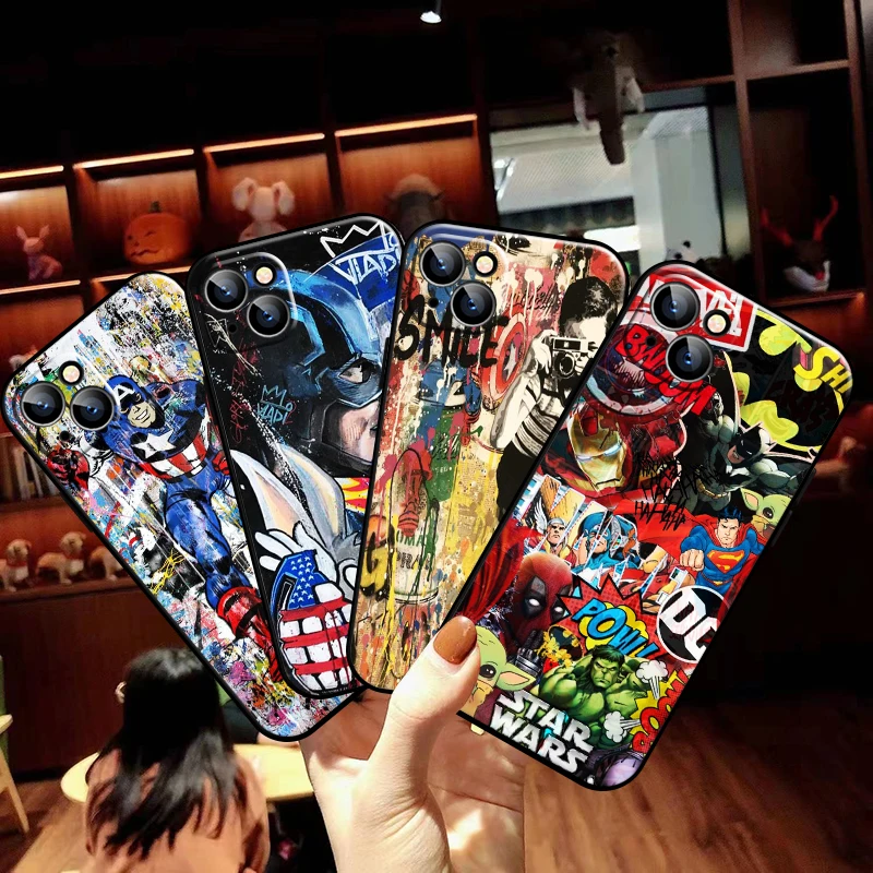 Marvel Street Graffiti For Apple iPhone 13 12 11 Pro Max 13 12 Mini X XR XS Max SE 5 6 6S 7 8 Plus Phone Case Soft 
Marvel Street Graffiti For Apple iPhone 13 12 11 Pro Max 13 12 Mini X XR XS Max SE 5 6 6S 7 8 Plus Phone Case Soft