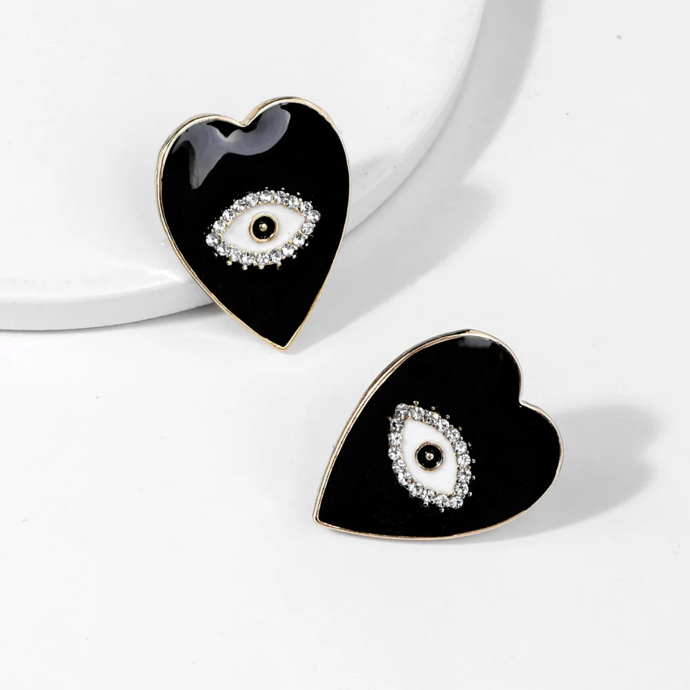 Fashion Crystal Eye Shaped Drop Oil Stud Earrings for Women Colorful Heart Enamel Earrings Female Wedding Party Jewelry
Fashion Crystal Eye Shaped Drop Oil Stud Earrings for Women Colorful Heart Enamel Earrings Female Wedding Party Jewelry