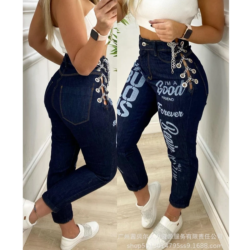 Женские джинсы весна-осень, Модные узкие джинсовые брюки-карандаш с буквенным принтом, женская уличная одежда, винтажные бандаж на пуговица...
Женские джинсы весна-осень, Модные узкие джинсовые брюки-карандаш с буквенным принтом, женская уличная одежда, винтажные бандаж на пуговица...