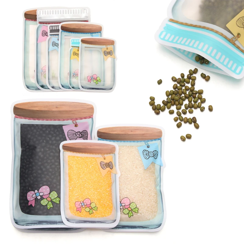 New Reusable Mason Jar PE Plastic Smell-proof Storage Bag Stand Up Zipper Bags Food Storage Bag Kitchen Home Organization 
New Reusable Mason Jar PE Plastic Smell-proof Storage Bag Stand Up Zipper Bags Food Storage Bag Kitchen Home Organization