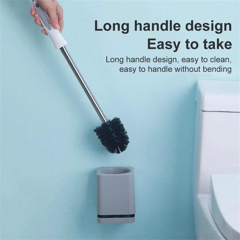 Plastic Long-handle Cleaning Brush Cleaning Brush Wall Hanging Cleaning Kit With Base Toilet Hole-free Toilet Brush Toilet Brush
Plastic Long-handle Cleaning Brush Cleaning Brush Wall Hanging Cleaning Kit With Base Toilet Hole-free Toilet Brush Toilet Brush