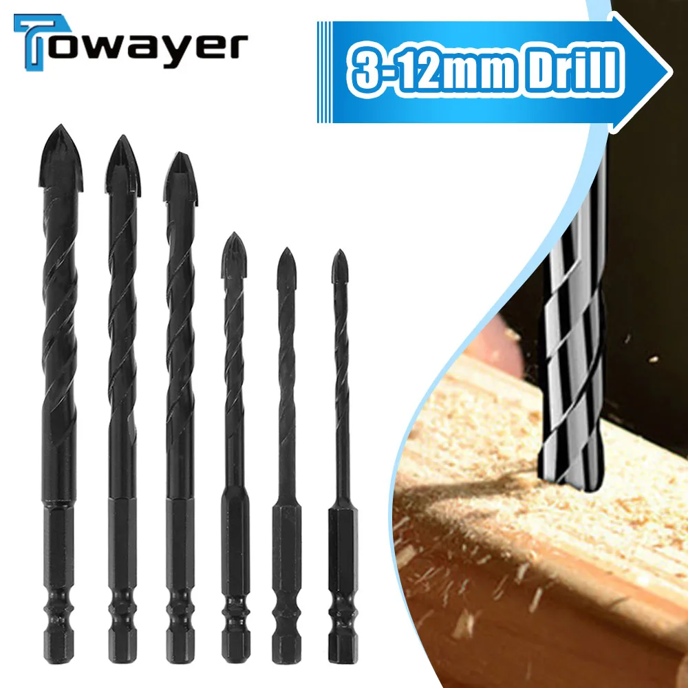 3-12mm Cross Hex Tile Drill Bit Ceramic Tile Drill Bit Set For Wooden Board Iron Wall Glass Alloy Hole Opener Triangle Tools Set
3-12mm Cross Hex Tile Drill Bit Ceramic Tile Drill Bit Set For Wooden Board Iron Wall Glass Alloy Hole Opener Triangle Tools Set