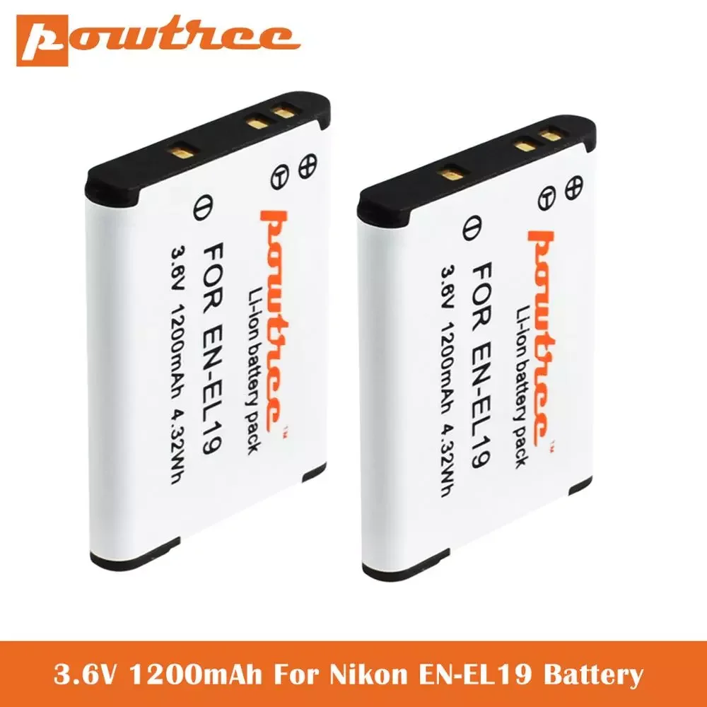 1200mAh EN-EL19 Battery For Nikon Coolpix W150 S32 S100 S2800 S3200 S3300 S3500 S3600 S4100 S4200 S4300 S5200 S5300 S6500 S6600
1200mAh EN-EL19 Battery For Nikon Coolpix W150 S32 S100 S2800 S3200 S3300 S3500 S3600 S4100 S4200 S4300 S5200 S5300 S6500 S6600