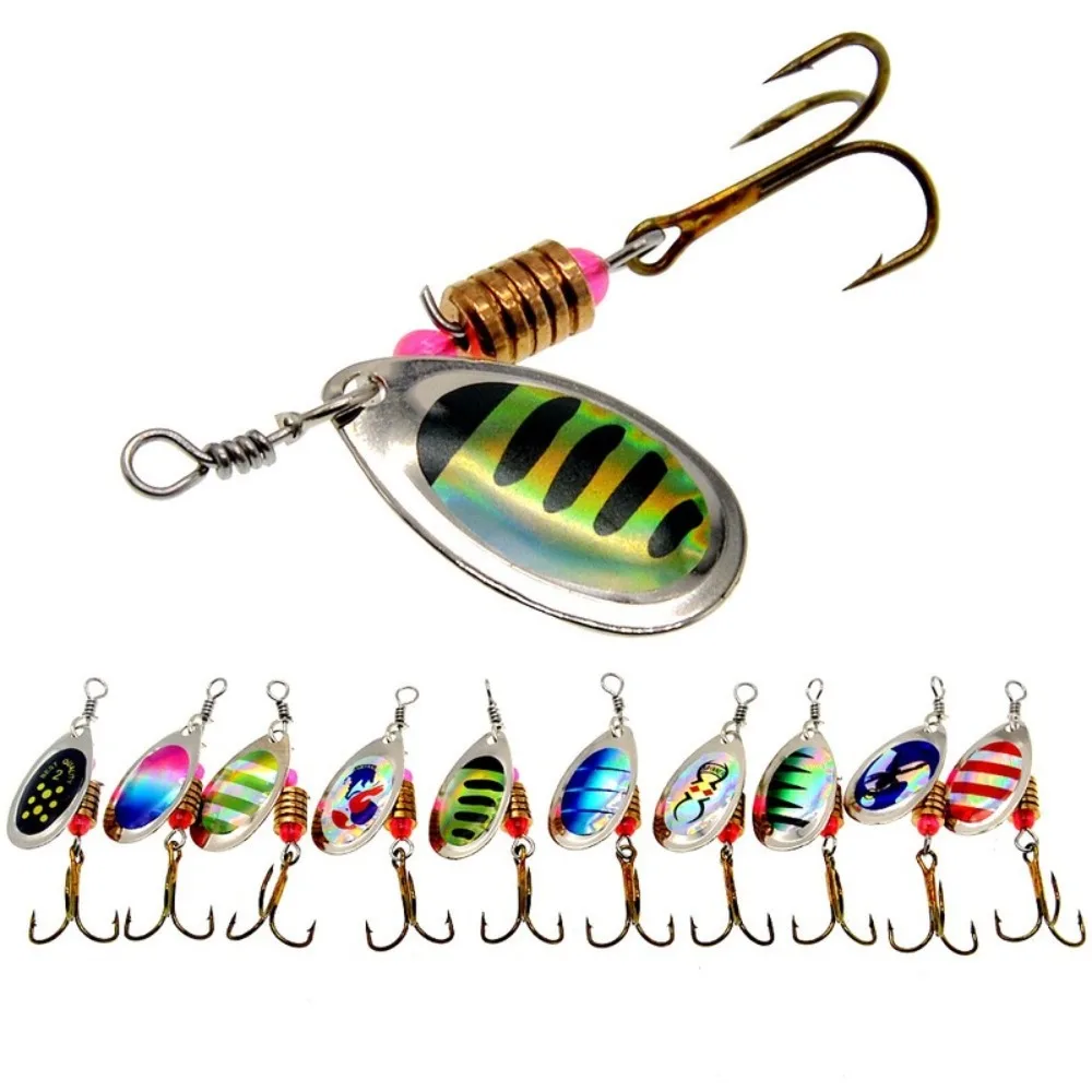 

10 Colors 3.5g Spinner Fishing Lures Wobblers Crank Baits Jig Shone Metal Sequin Trout Spoon with Hooks for Carp Fishing Pesca