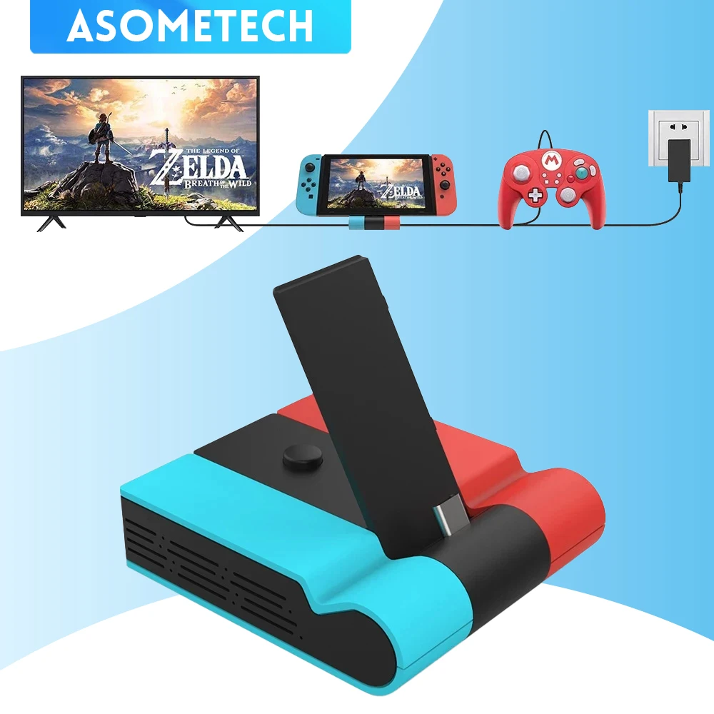 USB3.0 Type C Hub 45W PD Charging Dock Replacement for Nintendo Switch 1080P60Hz HDMI-compatible TV Adapter USB C Hub for Switch
USB3.0 Type C Hub 45W PD Charging Dock Replacement for Nintendo Switch 1080P60Hz HDMI-compatible TV Adapter USB C Hub for Switch