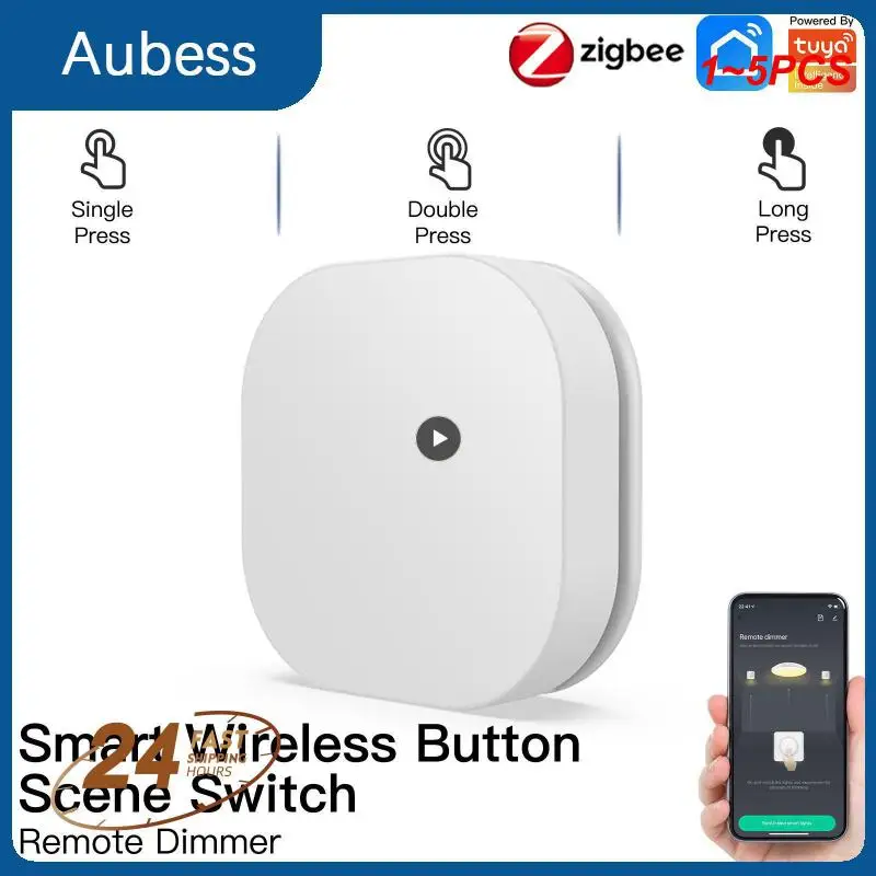 Переключатель для умного дома Tuya ZigBee, беспроводной дистанционный переключатель с одним ключом, работает со шлюзом ZigBee, 1 ~ 5 шт. 
Переключатель для умного дома Tuya ZigBee, беспроводной дистанционный переключатель с одним ключом, работает со шлюзом ZigBee, 1 ~ 5 шт.