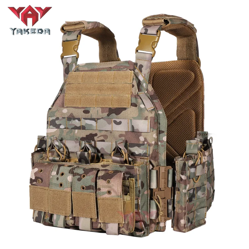 YAKEDA 1000D Nylon Plate Carrier Tactical Vest Outdoor Hunting Protective Adjustable MODULAR Vest for Airsoft Combat Accessories
YAKEDA 1000D Nylon Plate Carrier Tactical Vest Outdoor Hunting Protective Adjustable MODULAR Vest for Airsoft Combat Accessories