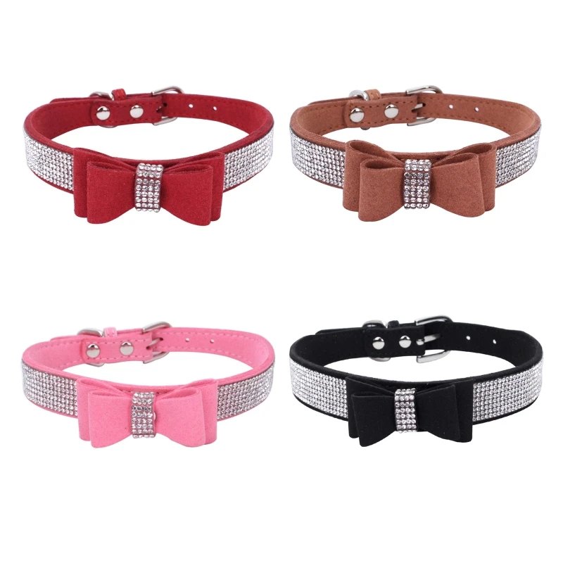 Colorful Collar Crystal-Dog Collar with Bow-Tie for Rhinestone Puppy Collars Bling for Small Dogs/Cats Gift Present for Pets
Colorful Collar Crystal-Dog Collar with Bow-Tie for Rhinestone Puppy Collars Bling for Small Dogs/Cats Gift Present for Pets