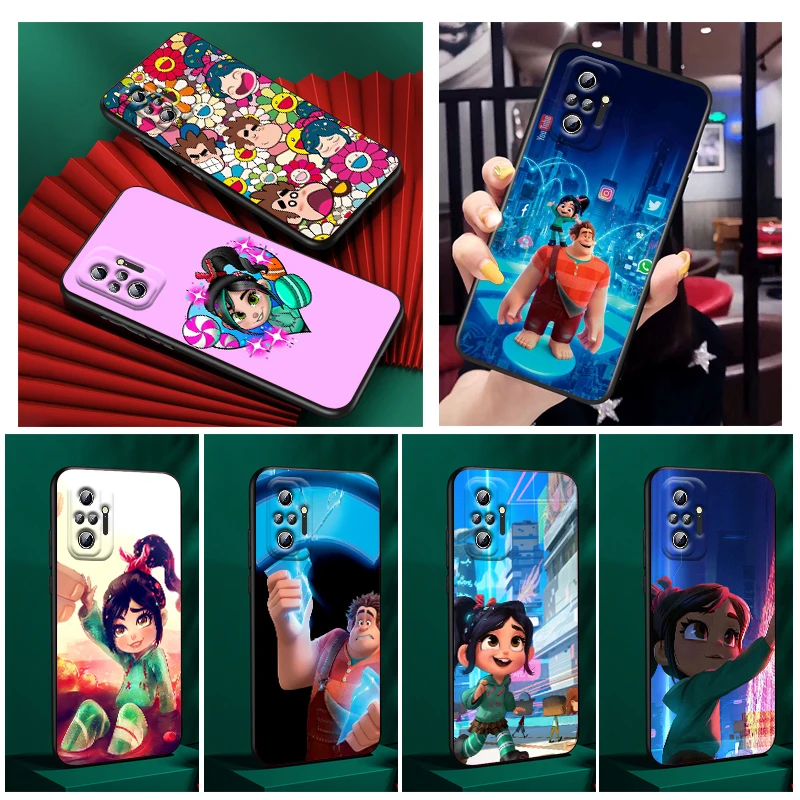 

Phone Case For Xiaomi Redmi Note 11E 11S 11 11T 10 10S 9 9T 9S 8 8T Pro Plus 5G Shell Winthrop Wreck-It Ralph Black Cover