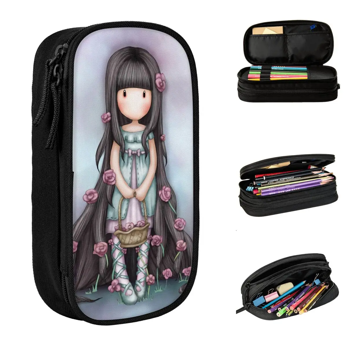 Cute Santoro Gorjuss Pencil Case Pencil Pouch Pen Box for Student Large Storage Pencil Bags Students School Zipper Stationery
Cute Santoro Gorjuss Pencil Case Pencil Pouch Pen Box for Student Large Storage Pencil Bags Students School Zipper Stationery