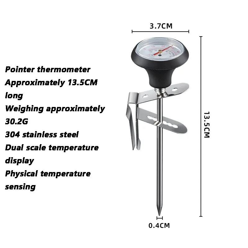 Термометр ручной пищевой кофейник в комплекте с насадкой для молочных цветов, термометр с щупом из нержавеющей стали с зажимом 
Термометр ручной пищевой кофейник в комплекте с насадкой для молочных цветов, термометр с щупом из нержавеющей стали с зажимом