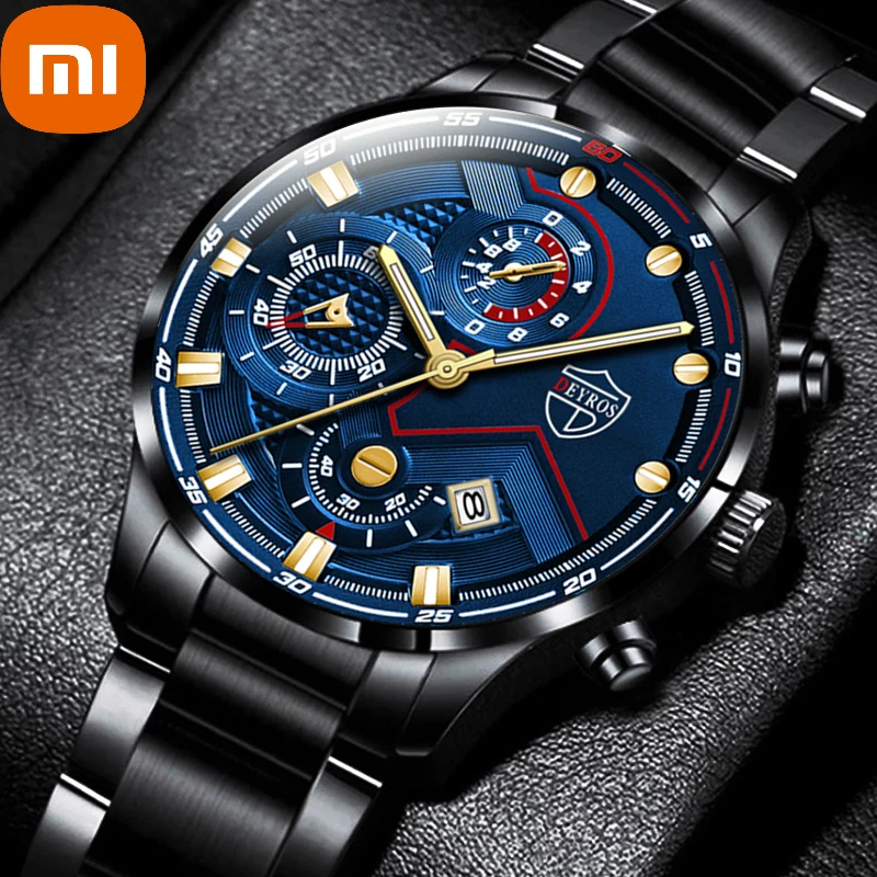 XIAOMI Mens Sports Watches Luxury Male Stainless Steel Analog Luminous Quartz Wrist Watch Men Business Casual Calendar Watch
XIAOMI Mens Sports Watches Luxury Male Stainless Steel Analog Luminous Quartz Wrist Watch Men Business Casual Calendar Watch
