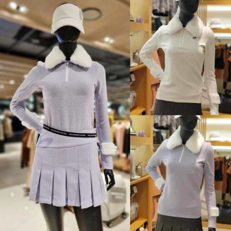 Women Golf Clothing Korean Golf Clothing New Autumn and WinterHalf Zipper Wool Collar Long Sleeve Outdoor Sports Top
Women Golf Clothing Korean Golf Clothing New Autumn and WinterHalf Zipper Wool Collar Long Sleeve Outdoor Sports Top