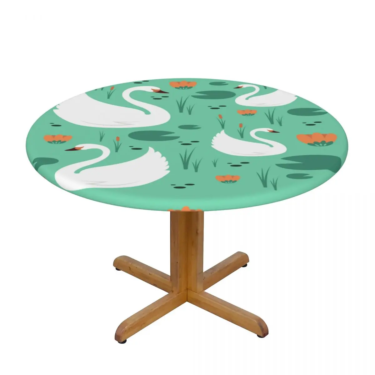 Round Table Cover for Dining Table Elastic Tablecloth Elegant Swan Pattern Fitted House Hotel Decoration
Round Table Cover for Dining Table Elastic Tablecloth Elegant Swan Pattern Fitted House Hotel Decoration