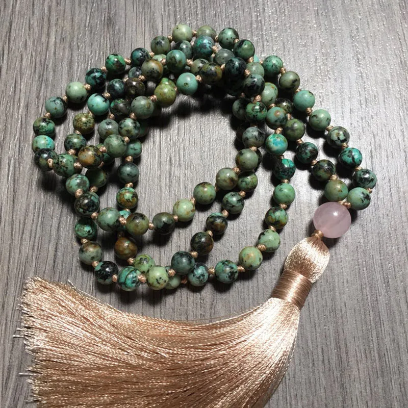 Positive Changes Mala Necklace 6mm African T-urquois Beads 108 stone beaded jewelry necklace
Positive Changes Mala Necklace 6mm African T-urquois Beads 108 stone beaded jewelry necklace
