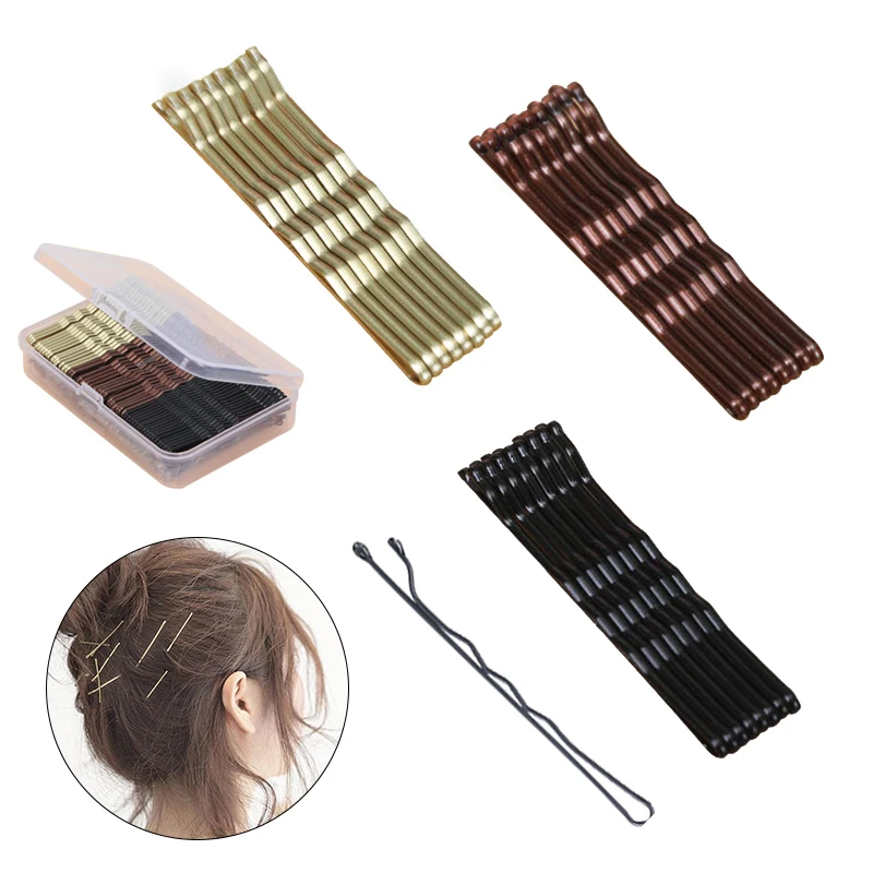 

150Pcs 4 Colors 5cm Hair Clip Lady Hairpins Curly Wavy Grips Hairstyle Hairpin Women Bobby Pins Styling Hair Accessories 2023