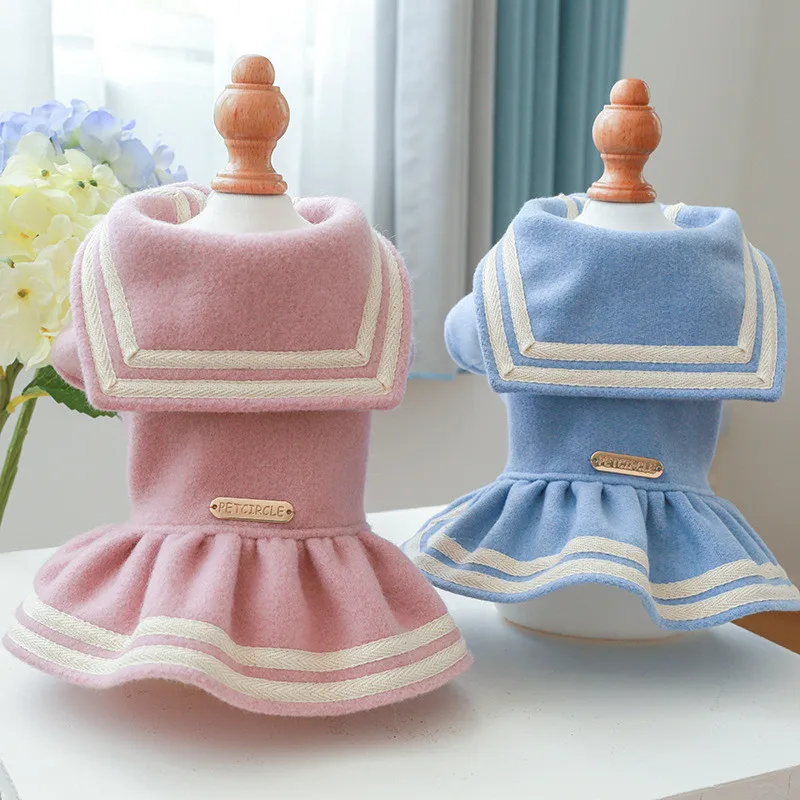 Sweet College Style Woolen Dog Jacket Pet Clothes Winter Dog Dress Coat For Small Medium Dogs Bichon Yorkie Pets Outfits Topcoat 
Sweet College Style Woolen Dog Jacket Pet Clothes Winter Dog Dress Coat For Small Medium Dogs Bichon Yorkie Pets Outfits Topcoat