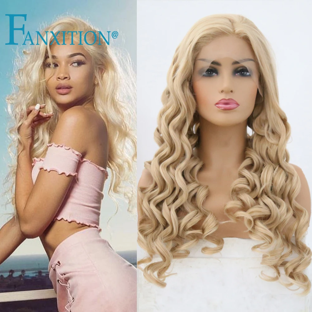 FANXITION Synthetic Lace Frontal Wigs With Baby Hair High Temperature Fiber Light Blue/Blonde Body Wave Wigs For Black Women
FANXITION Synthetic Lace Frontal Wigs With Baby Hair High Temperature Fiber Light Blue/Blonde Body Wave Wigs For Black Women