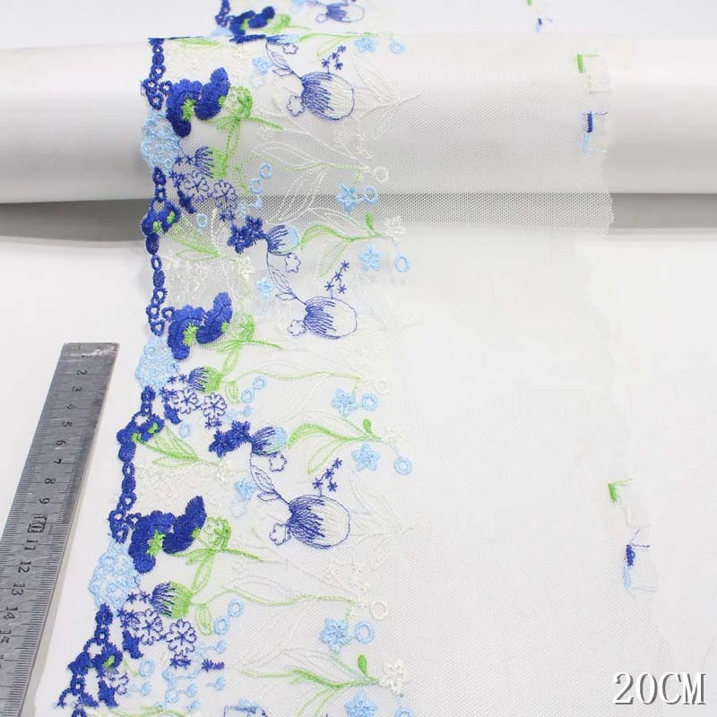 28Yards Blue Floral Mesh Embroidered Lace Trim For Sewing Clothes Accessories Bra Evening Dress Lingerie Fabrics
28Yards Blue Floral Mesh Embroidered Lace Trim For Sewing Clothes Accessories Bra Evening Dress Lingerie Fabrics