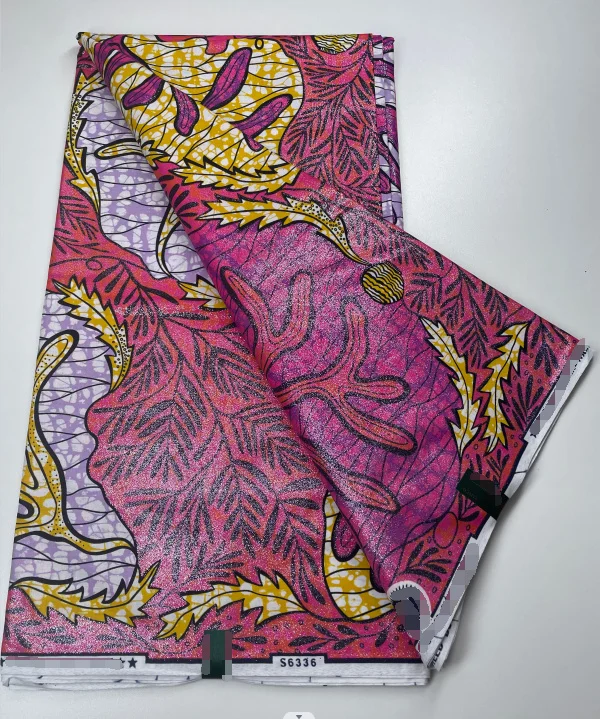 New Best Quality African Glam Glitter Grand pink Golden Wax Fabrics Ankara Printed Wax Materials 6Yards/pcs For Nigerian Dress
New Best Quality African Glam Glitter Grand pink Golden Wax Fabrics Ankara Printed Wax Materials 6Yards/pcs For Nigerian Dress