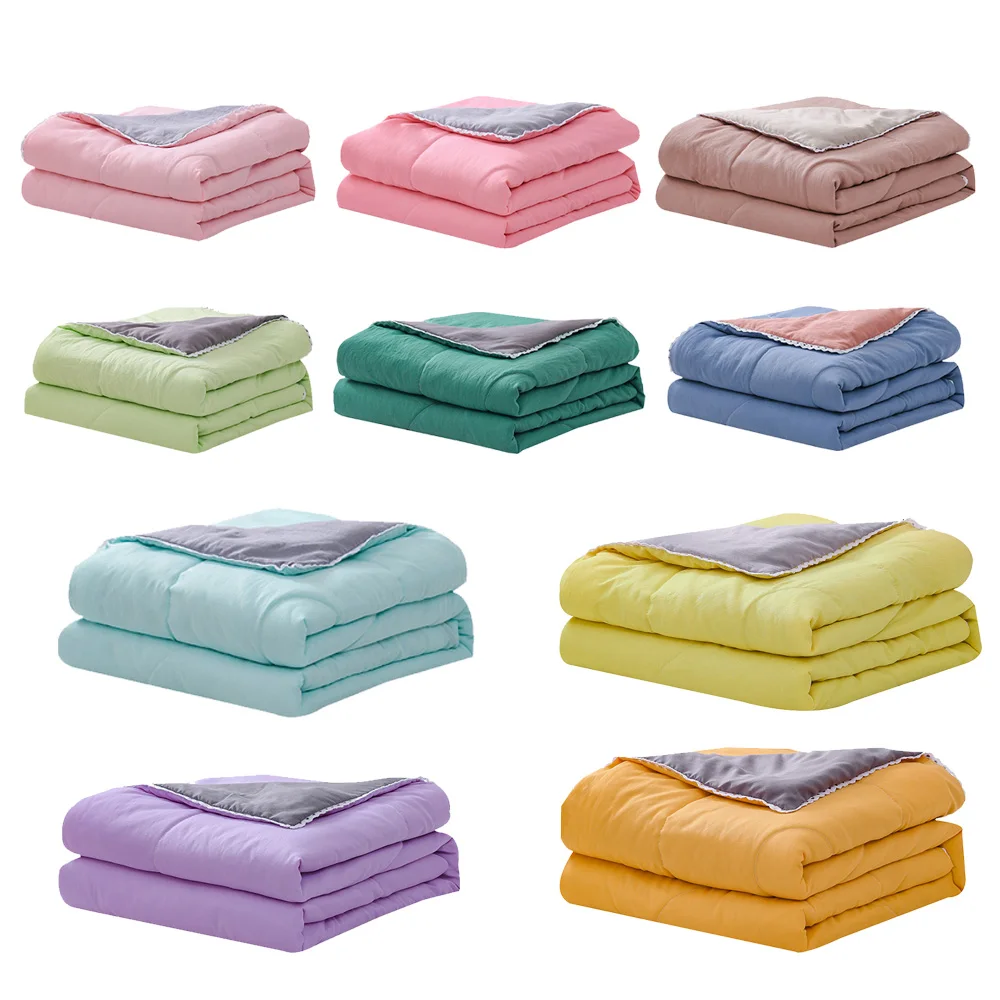 Summer Cool Thin Quilt Air Conditioning Soft Throws Blanket Patchwork Bedspread Bed Comfortable Mechanical Wash Home Textiles 
Summer Cool Thin Quilt Air Conditioning Soft Throws Blanket Patchwork Bedspread Bed Comfortable Mechanical Wash Home Textiles