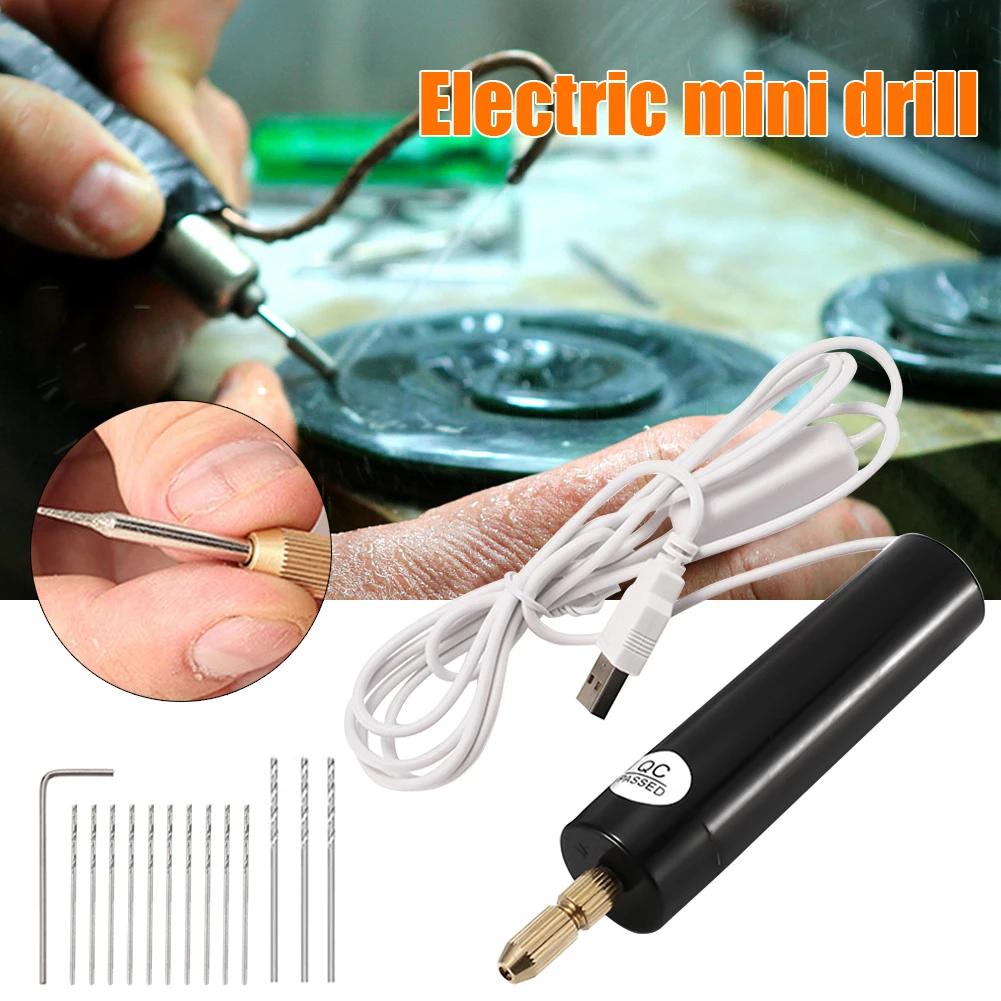 0.7-1.2mm Mini Electric Drill Set ABS USB Power Home Handheld Chuck Portable Practical For Resin DIY Jewelry Making Tools
0.7-1.2mm Mini Electric Drill Set ABS USB Power Home Handheld Chuck Portable Practical For Resin DIY Jewelry Making Tools