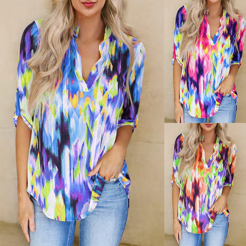 Fashion Women's Top Print Tie Dye V Neck T Shirt Casual Loose Half Sleeve Pullover Top Soft Gothic Aesthetic Women's Clothing
Fashion Women's Top Print Tie Dye V Neck T Shirt Casual Loose Half Sleeve Pullover Top Soft Gothic Aesthetic Women's Clothing