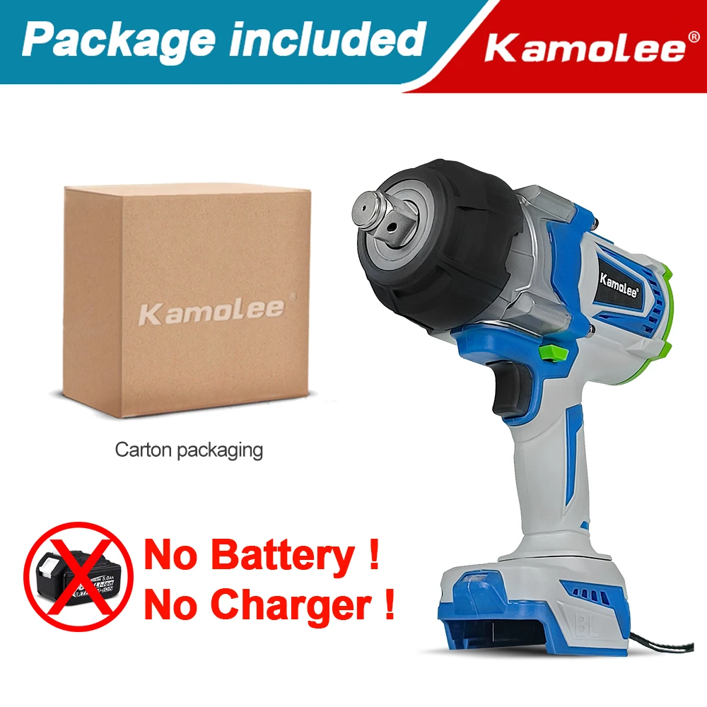 Kamolee 4100N.m Беспроводной аккумуляторный ударный гаечный ключ
Kamolee 4100N.m Беспроводной аккумуляторный ударный гаечный ключ