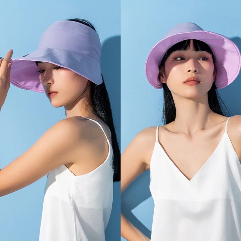 New Fashion Double-faced Bucket Hat for Women Solid Color Uv Adjustable Empty Top Cap Foldable Big Brim Beach Caps
New Fashion Double-faced Bucket Hat for Women Solid Color Uv Adjustable Empty Top Cap Foldable Big Brim Beach Caps