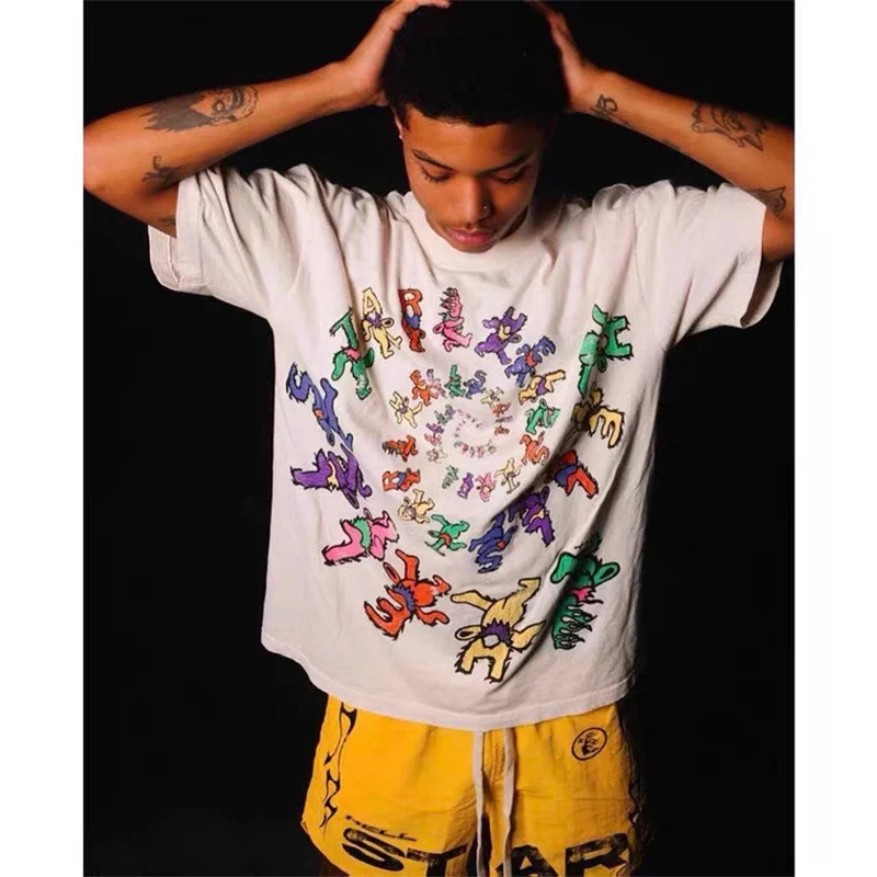 Новинка 2023, хлопковая Футболка Hellstar с круглым вырезом и принтом, спортивный топ с коротким рукавом для мужчин и женщин 1:1 
Новинка 2023, хлопковая Футболка Hellstar с круглым вырезом и принтом, спортивный топ с коротким рукавом для мужчин и женщин 1:1