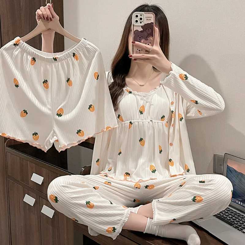 Комплект женский из 4 предметов, женская пижама, летняя Пижама для женщин, одежда для сна, комплекты пижам, пеньюар, Женская домашняя одежда
Комплект женский из 4 предметов, женская пижама, летняя Пижама для женщин, одежда для сна, комплекты пижам, пеньюар, Женская домашняя одежда