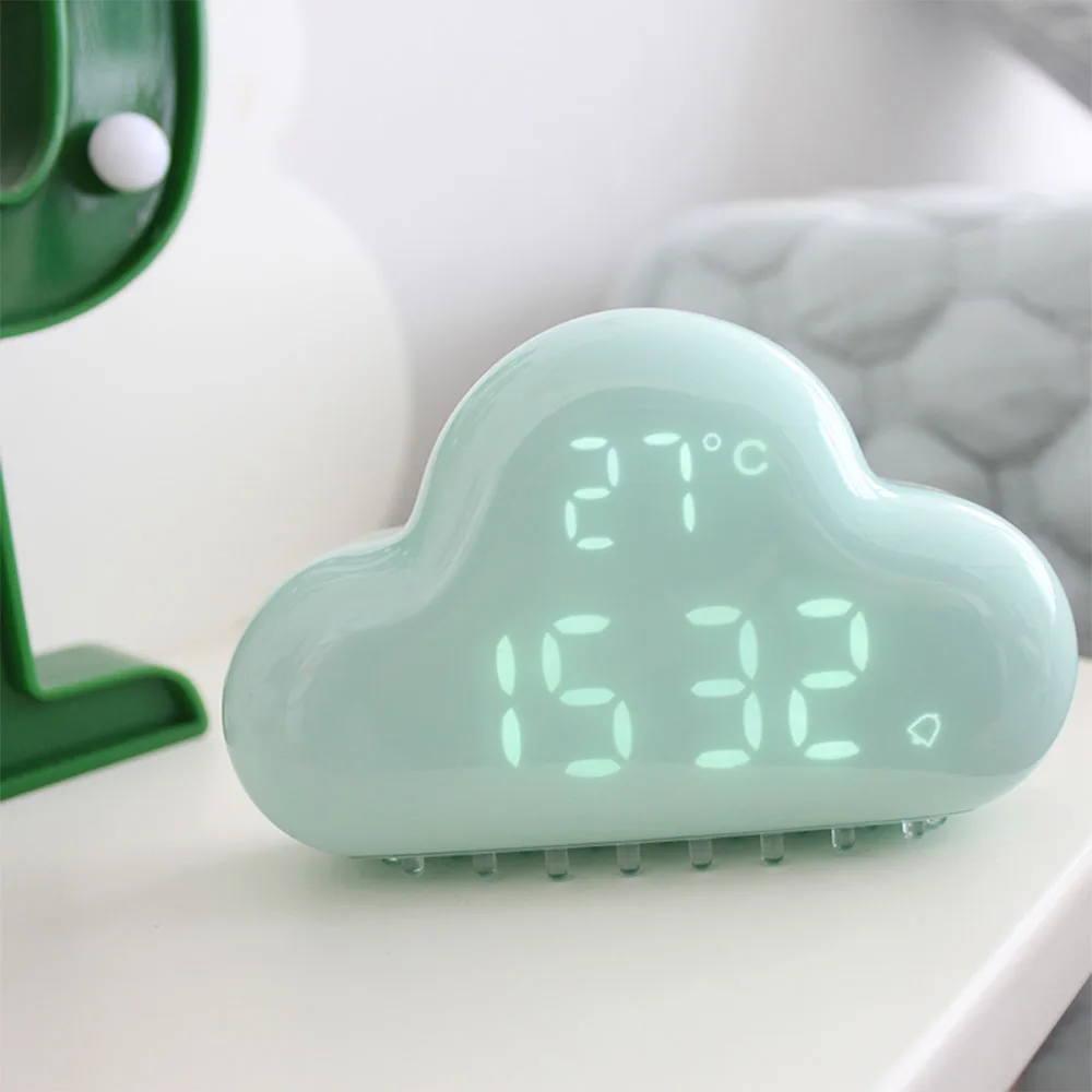 Silent Luminous Electronic Clock Voice Control Smart Alarm Clock White Cloud Clock Magnet Adsorption Bell with Charge Line
Silent Luminous Electronic Clock Voice Control Smart Alarm Clock White Cloud Clock Magnet Adsorption Bell with Charge Line