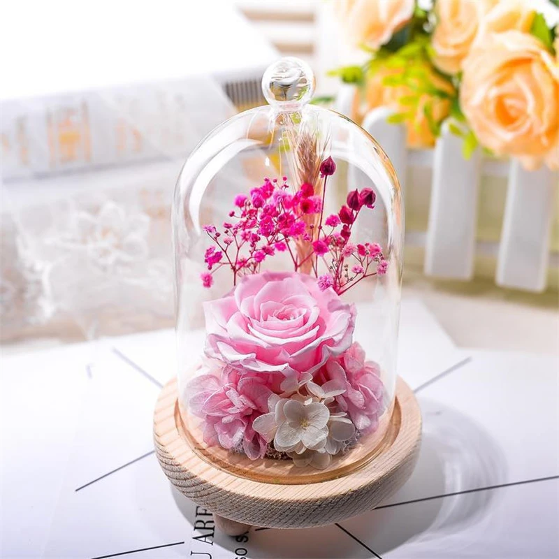 Hot Romance Eternal Flower Eternal Beauty and The Beast Rose In Glass Dome Wedding Decor Valentine's Day Gift Artificial Flowers
Hot Romance Eternal Flower Eternal Beauty and The Beast Rose In Glass Dome Wedding Decor Valentine's Day Gift Artificial Flowers