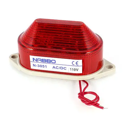 

Industrial AC 110V Red LED Blinking Warning Light Bulb Signal Tower Lamp N-3051