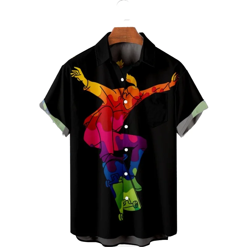 2022 Men's Short Sleeve Lapel Hawaiian Top Pocket Skateboard 3D Print Shirt Men Plus Size
2022 Men's Short Sleeve Lapel Hawaiian Top Pocket Skateboard 3D Print Shirt Men Plus Size