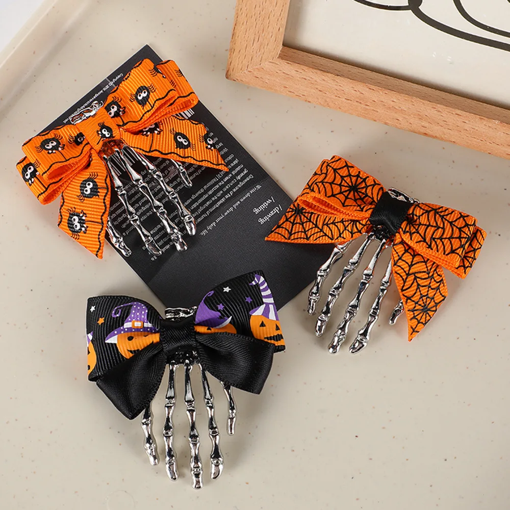 Halloween Funny Bow Hairpin with Ghost Pumpkin Spider Festival Party Side Hairclip Barrettes for Girls Kids Ornament
Halloween Funny Bow Hairpin with Ghost Pumpkin Spider Festival Party Side Hairclip Barrettes for Girls Kids Ornament
