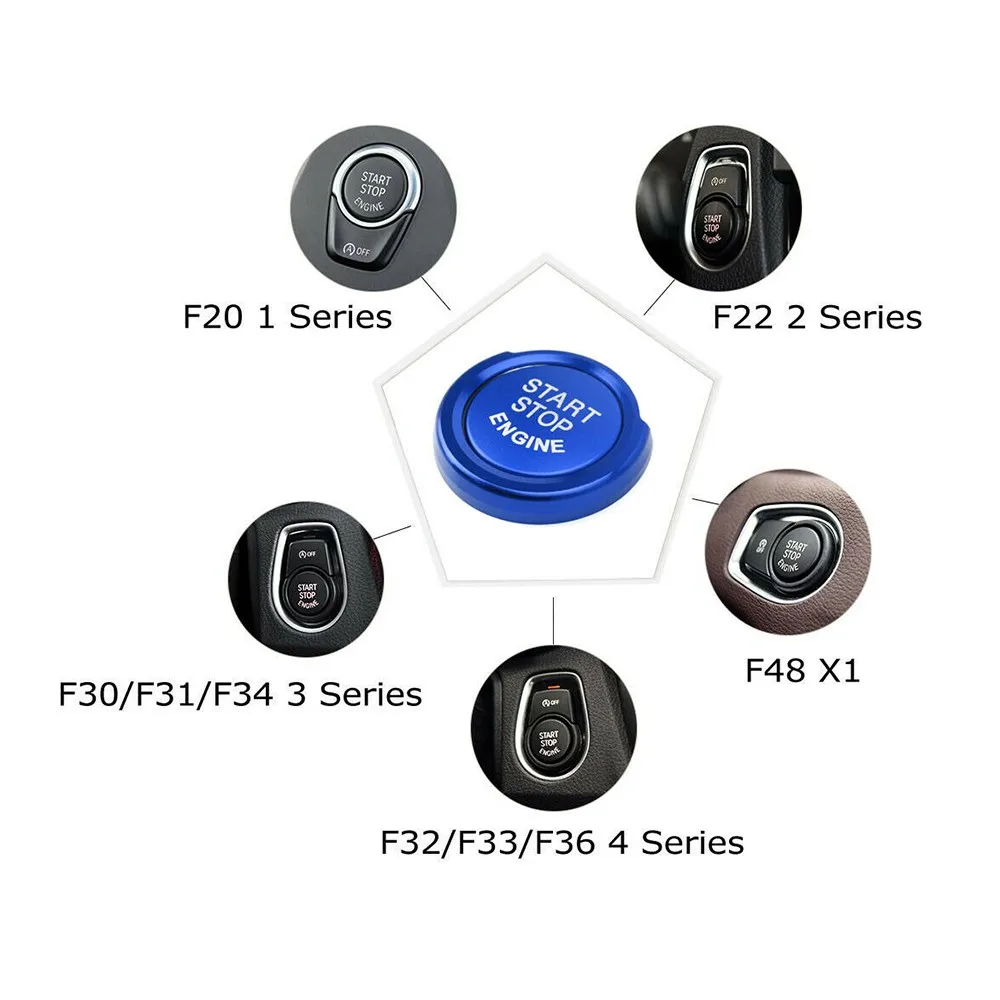 Blue Aluminum Keyless Engine Push Start Button W/Surrounding Ring Trim For BMW F20/F22/F30/F32/F48 1 2 3 4 Series X1
Blue Aluminum Keyless Engine Push Start Button W/Surrounding Ring Trim For BMW F20/F22/F30/F32/F48 1 2 3 4 Series X1