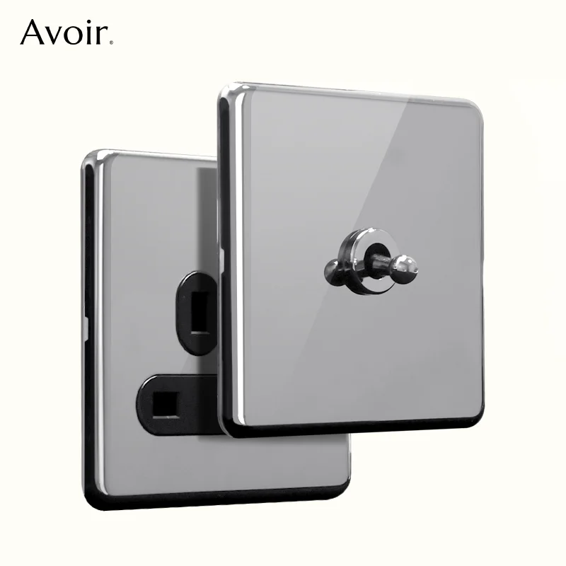 Avoir Luxury Toggle Switch 2Way Silver Electrical Outlet Stainless Steel Panel Universal Standard Wall Socket 146 Type Dual Plug
Avoir Luxury Toggle Switch 2Way Silver Electrical Outlet Stainless Steel Panel Universal Standard Wall Socket 146 Type Dual Plug