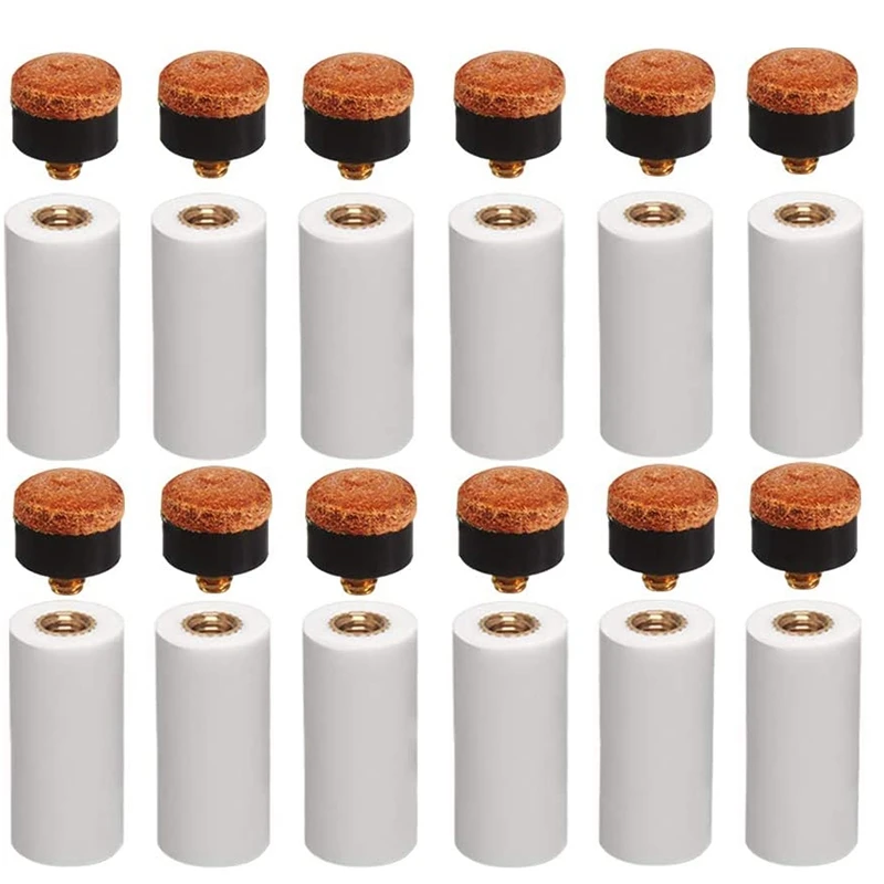12 Sets 12MM Billiard Pool Cue Tips Brass Screw Replacement Tips With Pool Cue Ferrule For Snooker Pool Cues
12 Sets 12MM Billiard Pool Cue Tips Brass Screw Replacement Tips With Pool Cue Ferrule For Snooker Pool Cues