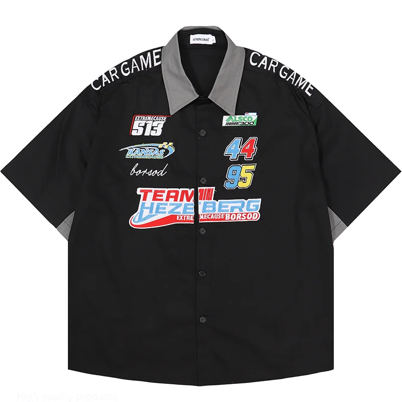 Shirts for Men Retro Heavy Industry Embroidery Motorcycle Short Sleeve Shirt 2023 Cotton Casual Streetwear Summer Blouses Tops
Shirts for Men Retro Heavy Industry Embroidery Motorcycle Short Sleeve Shirt 2023 Cotton Casual Streetwear Summer Blouses Tops