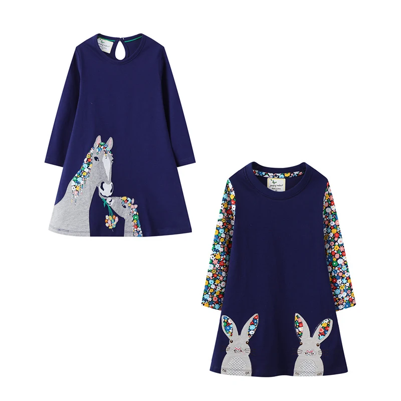 Jumping Meters Autumn Spring Girls Dresses Animals Embroidery Long Sleeve Baby Clothes Hot Selling Toddler Frocks Costume
Jumping Meters Autumn Spring Girls Dresses Animals Embroidery Long Sleeve Baby Clothes Hot Selling Toddler Frocks Costume