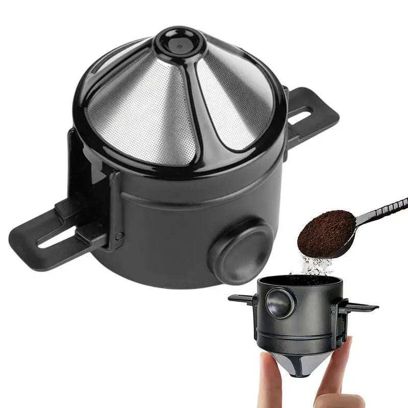 Portable Coffee Filter Stainless Steel Drip Coffee Maker Holder Reusable Paperless Pour Cone Coffee Dripper Funnel Baskets
Portable Coffee Filter Stainless Steel Drip Coffee Maker Holder Reusable Paperless Pour Cone Coffee Dripper Funnel Baskets