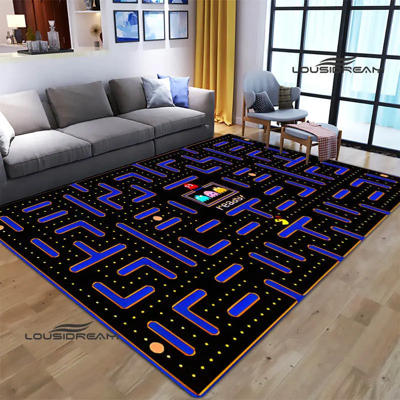 

Pac-Man cartoon print carpet bedroom decor living room decoration outdoor rug floor mats area rug Non -slip carpet birthday gift