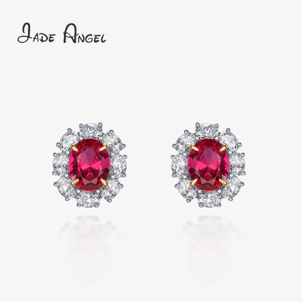 JADE ANGEL 925 Sterling Silver Earrings Luxury Retro 2.0ct Artificial Ruby Full Diamond Earrings High-End Women's For Earring
JADE ANGEL 925 Sterling Silver Earrings Luxury Retro 2.0ct Artificial Ruby Full Diamond Earrings High-End Women's For Earring