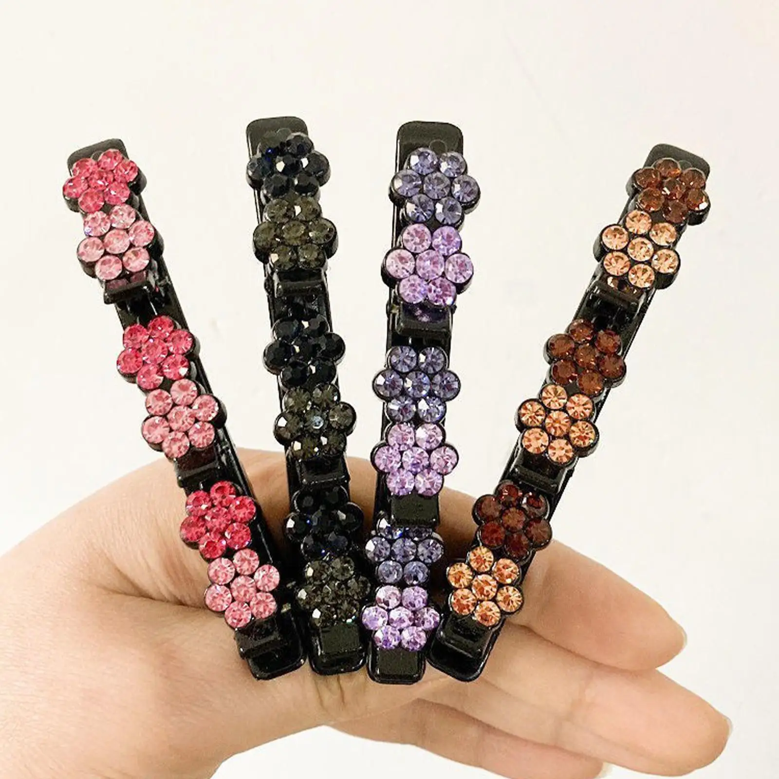 Sparkling Crystal Stone Braided Hair Clips Satin Fabric Hair Bands Double Bangs Hair Clips Braided Hair for Women/Girls
Sparkling Crystal Stone Braided Hair Clips Satin Fabric Hair Bands Double Bangs Hair Clips Braided Hair for Women/Girls