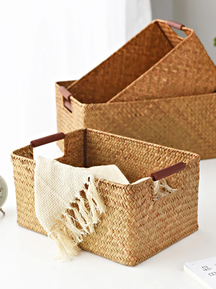 Seagrass Wood Storage Basket Bamboo Woven Basket Storage Basket Sundries Straw Woven Basket Rattan Basket Storage Box Organizer
Seagrass Wood Storage Basket Bamboo Woven Basket Storage Basket Sundries Straw Woven Basket Rattan Basket Storage Box Organizer