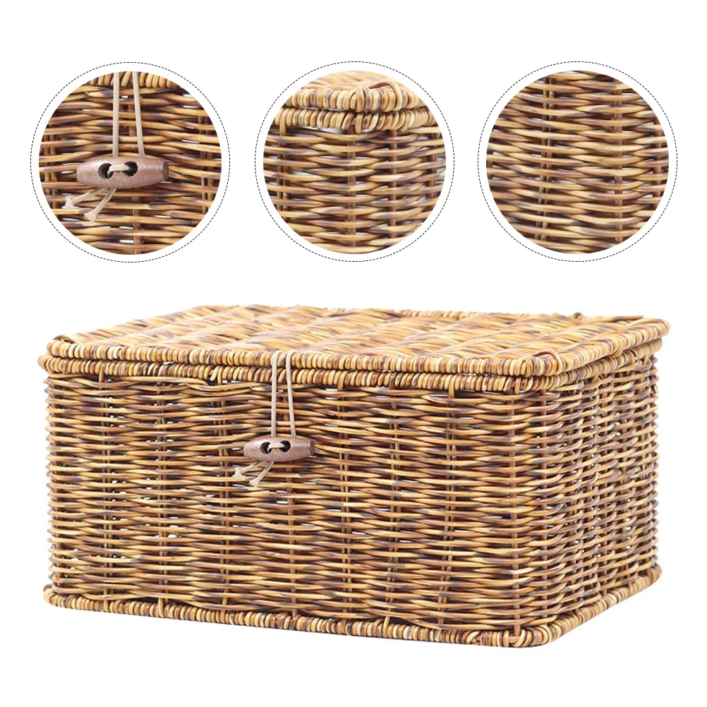 Storage Box Basket Woven Wickerorganizer Rattan Baskets Lid Bins Shelf Decorative Desktop Makeup Rectangular Tissue Seagrass
Storage Box Basket Woven Wickerorganizer Rattan Baskets Lid Bins Shelf Decorative Desktop Makeup Rectangular Tissue Seagrass