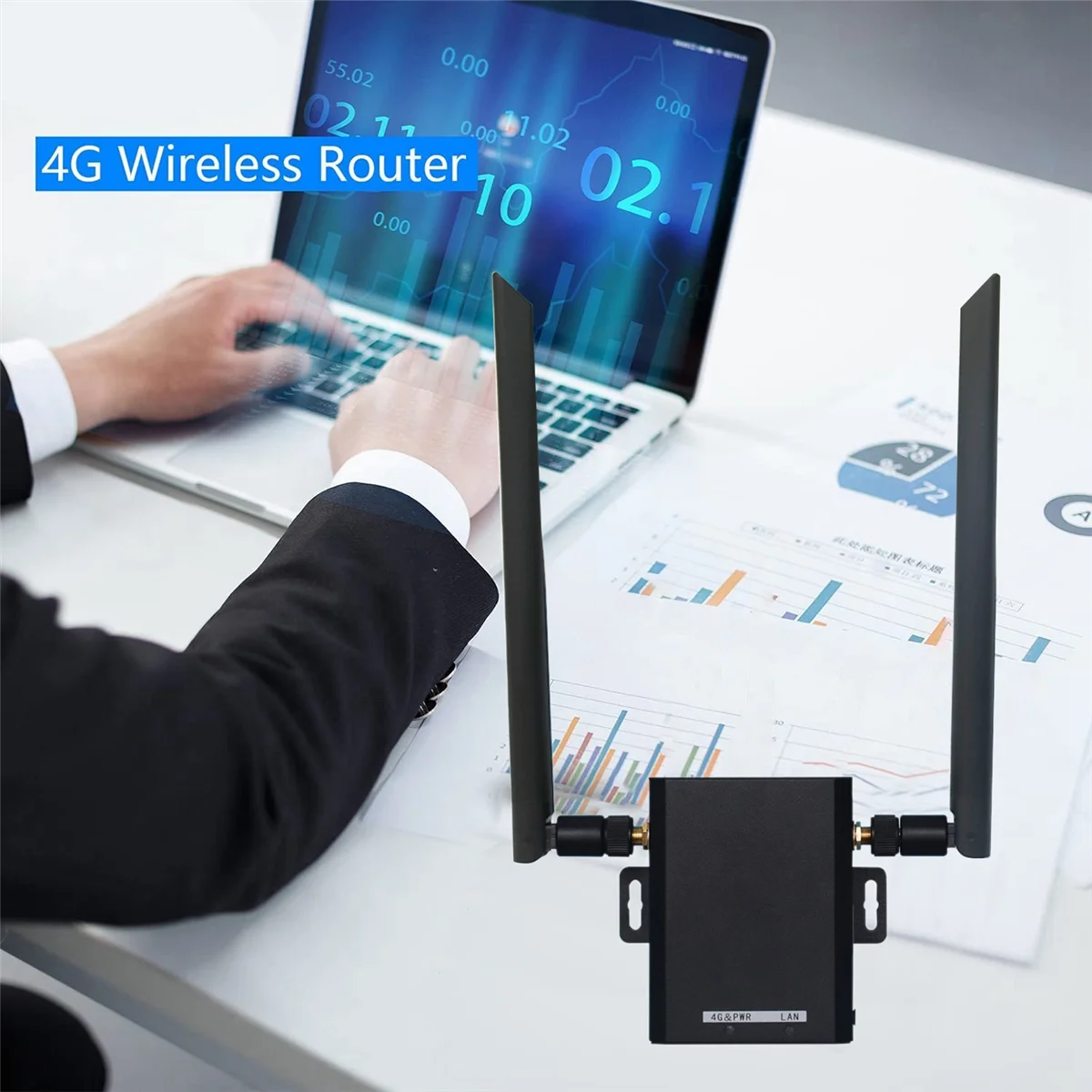 H927 4G Industrial Grade Wireless Router 4G LTE CAT4 150Mbps SIM Slot WiFi Router Up to 16 Users with 2 SMA Antennas-EU
H927 4G Industrial Grade Wireless Router 4G LTE CAT4 150Mbps SIM Slot WiFi Router Up to 16 Users with 2 SMA Antennas-EU