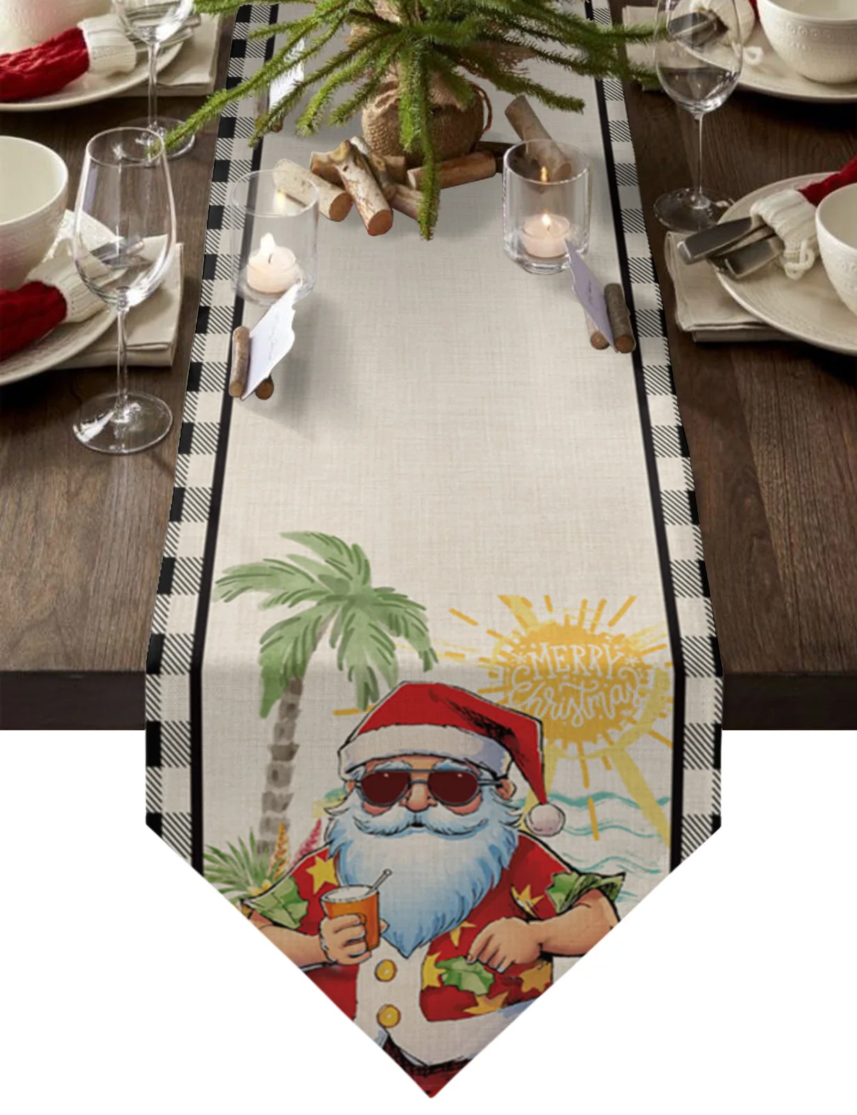 

Table Runners Home Kitchen Dining Tablecloths Wedding Table Decoration Table RunnerSummer Christmas Snowman Beach